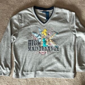 Disney Tinkerbell v neck fleece
